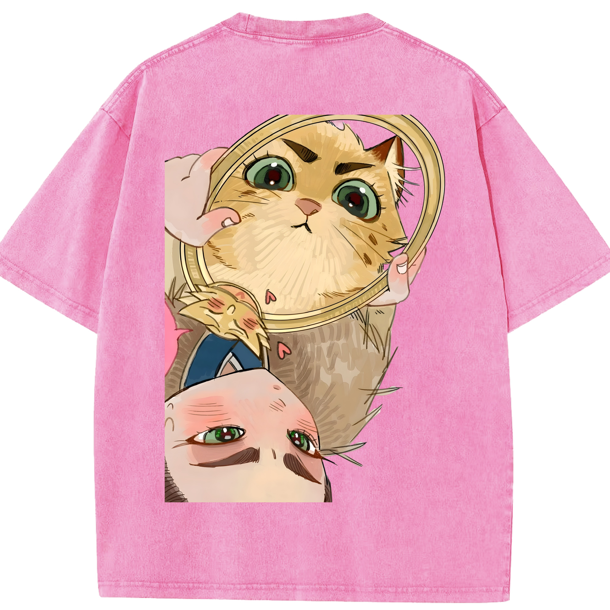 （画像用） Ne Zha 2 ナタ 魔童の大暴れ 綿100% ヴィンテージ風 半袖Tシャツ（背面プリント）